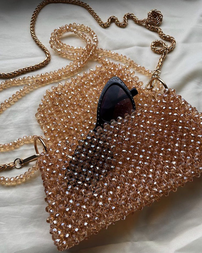 Golden Charm Crystal Bag