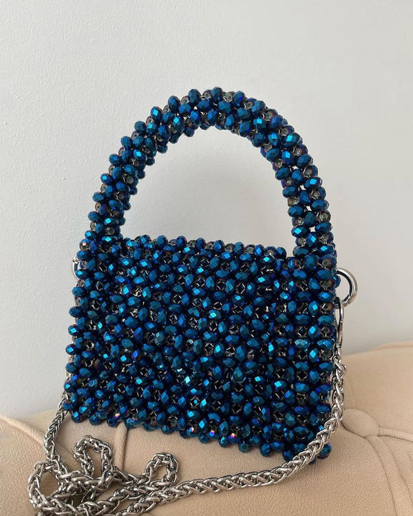 Royal Blue Crystal Bag