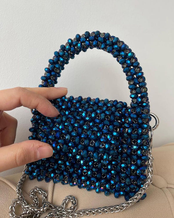 Royal Blue Crystal Bag