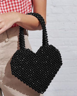 Black Heart Crystal Bag